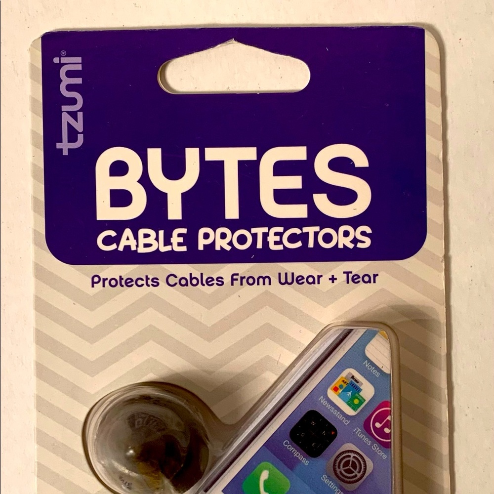 Tzumi BYTES Phone Cable Cord Protectors BYTE Smiley & Poop Emojis
